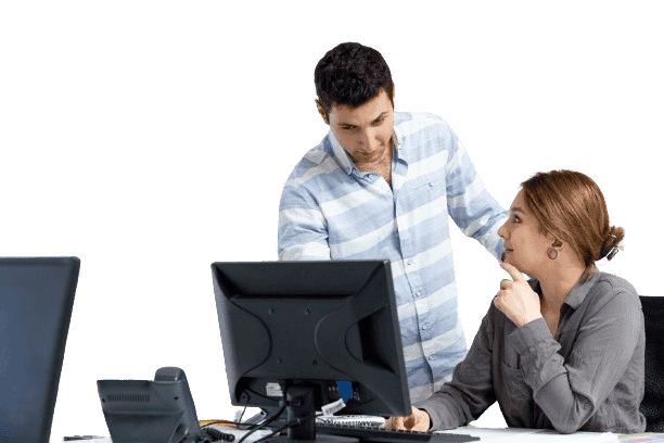 GiddyHost team members discussing a project